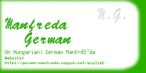 manfreda german business card
